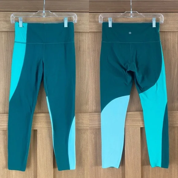 Athleta Elation Asym 7/8” Colorblock Leggings - Picture 2 of 10